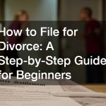divorce settlement document with a fighting couple in the background