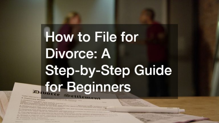 divorce settlement document with a fighting couple in the background