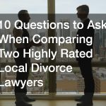 silhouette of two men against a brightly lit, large office window